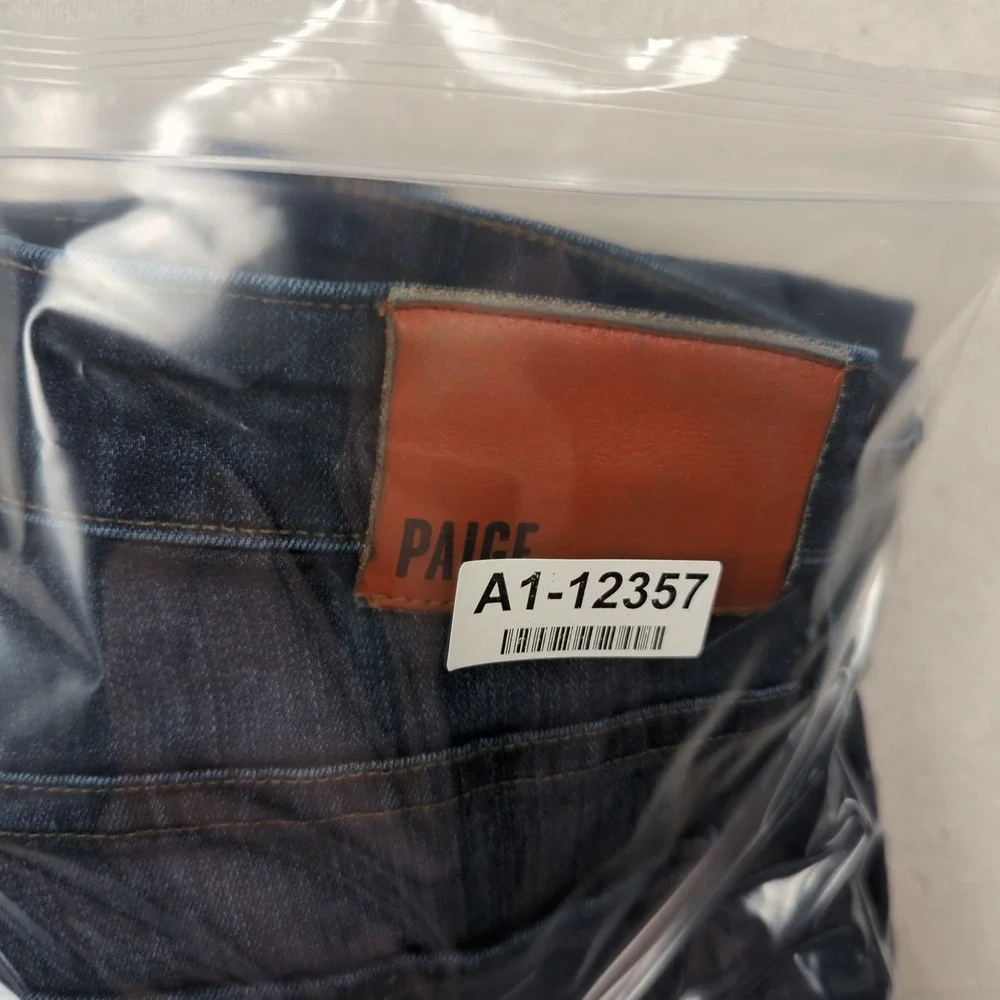 Paige Pants Mens 36x31 Blue Federal Straight Stretch Casual Preppy